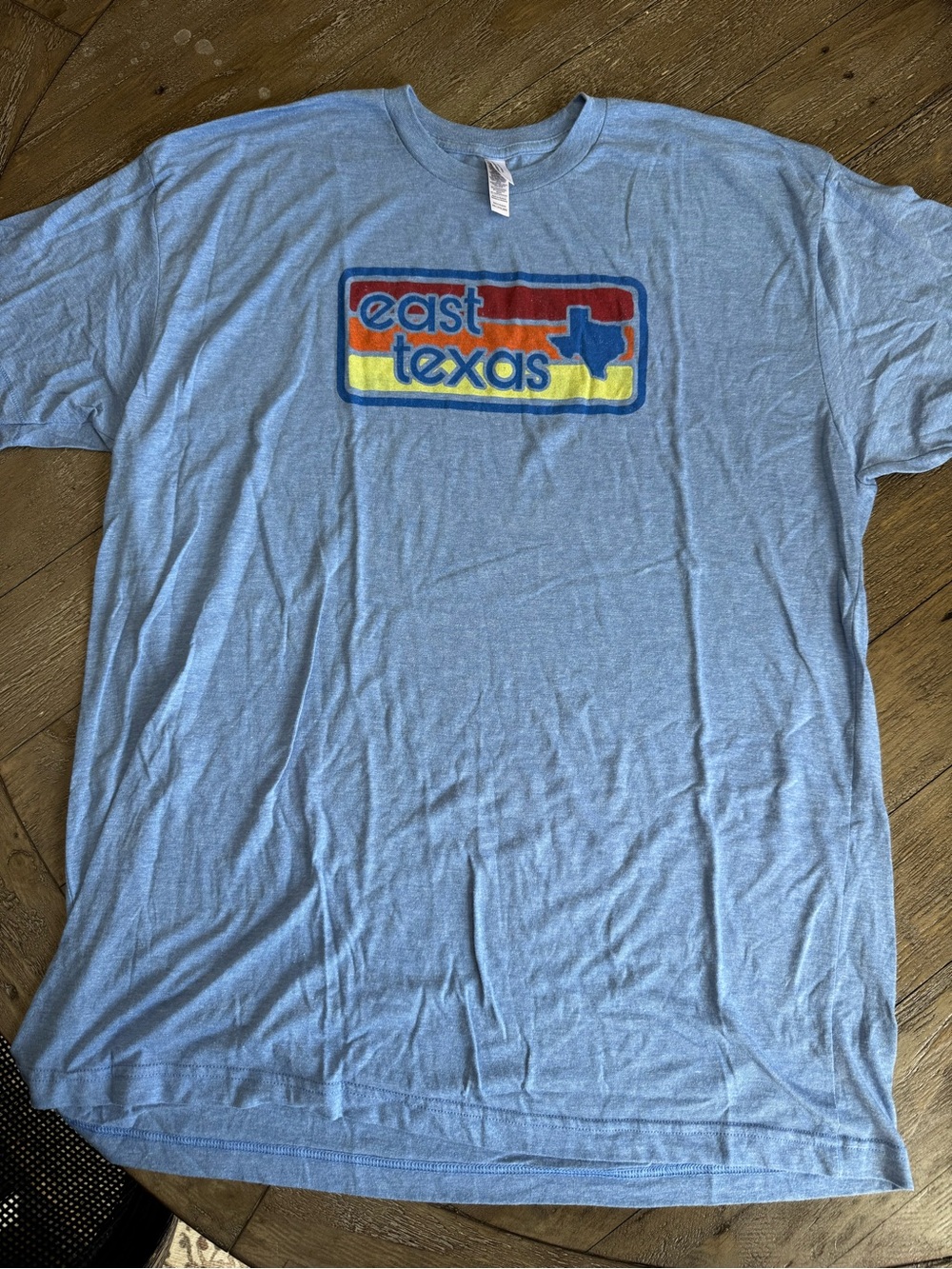 East Texas Graphic Tee XXL Light Blue Retro Texas Unisex Shirt